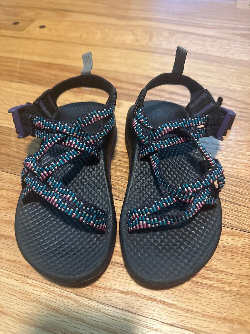 Chaco Kids Sandals Size 11 Purple Multicolor Strappy Outdoor Hiking Sport Shoes